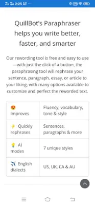 QuillBot AI -Paraphrasing Tool android App screenshot 3